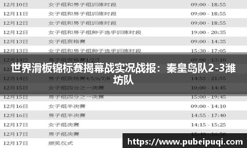 世界滑板锦标赛揭幕战实况战报：秦皇岛队2-3潍坊队